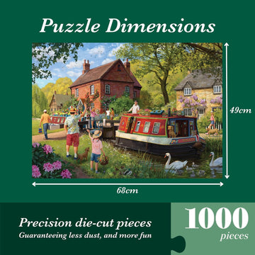  Falcon Countryside Locks puzzle featuring boats on a picturesque canal
