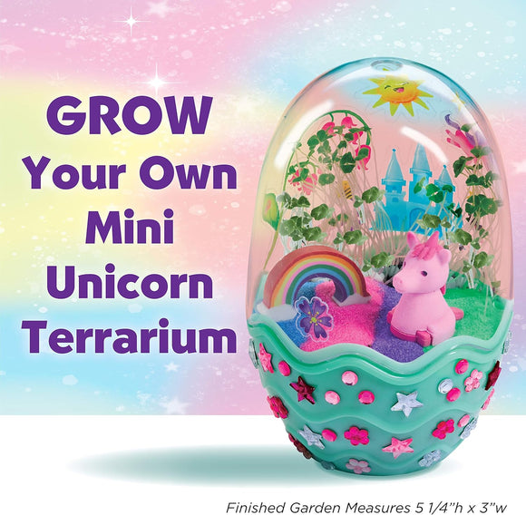 Creativity for Kids Mini Garden Unicorn Kit – Grow Your Own Chia Seed Garden Sand, Stickers, Gems & Unicorn Figurines – Magical Gardening Craft for Kids Ages 6+