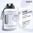 MANGO 2.2L Water Bottle With Straw and Time Markings - BPA Free Xl Jug-7
