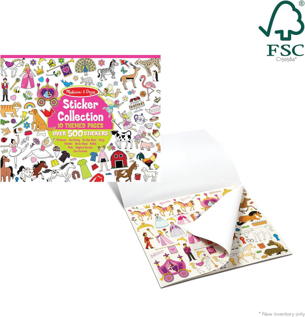 Melissa & Doug Sticker Collection Pink x 800 -  Animals Flowers Fairies Princess Parties Horses