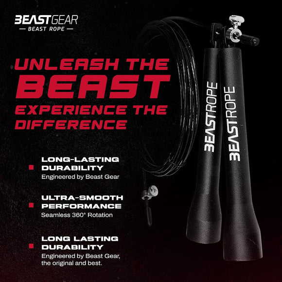 Beast Gear Skipping Rope, Steel Speed Fitness Jump Ropes