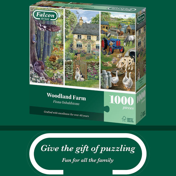  Fiona Osbaldstone Woodland Farm 1000 piece adult jigsaw puzzle
