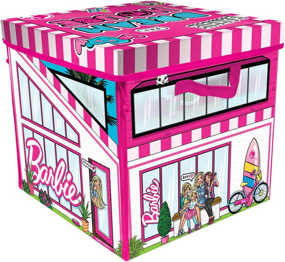 PETERKIN | Barbie Dreamhouse ZipBin: Storage for 40 Dolls and playmat!