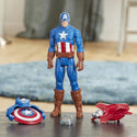 Marvel Avengers Titan Hero Series Blast Gear Captain America, 30 cm Toy, With Launcher, 2 Accessories and Projectile