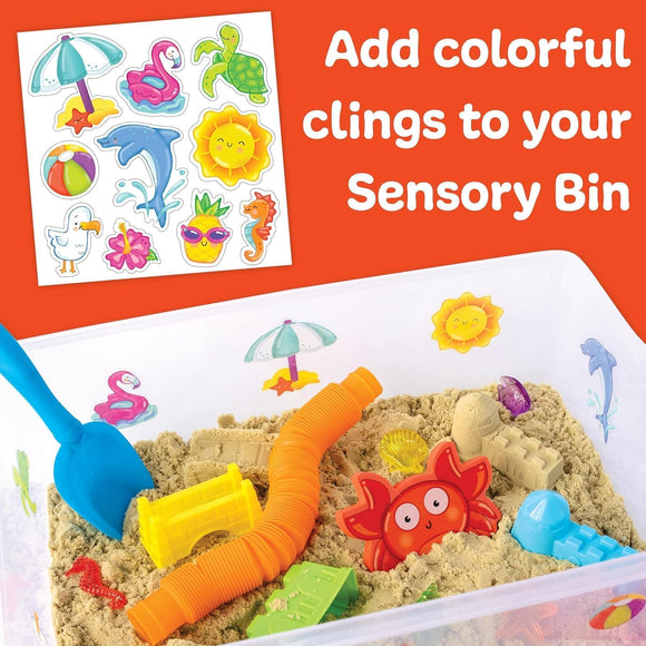 Creativity for Kids Sensory Beach Bin - Sandbox Toys for Kids & Toddlers, Indoor Alternative with Kinetic Sand, Molds, Shovel & Accessories for Imaginative Play