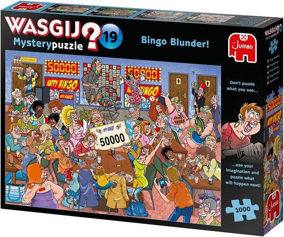 Wasgij Mystery 19, Bingo Blunder - 1000 Piece Jigsaw Puzzles for Adults