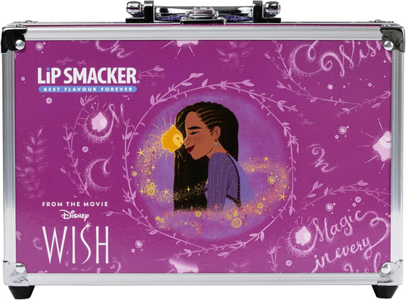 Disney Wish Makeup Traincase for Kids, 50+ Pieces Face Lips Nails Beauty Case