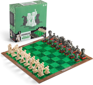 Minecraft chess set with 32 detailed Minecraft character pieces
