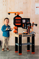 Smoby Black and Decker Kids Builder Workbench Pretend Play Toy Workbench with Tools-7