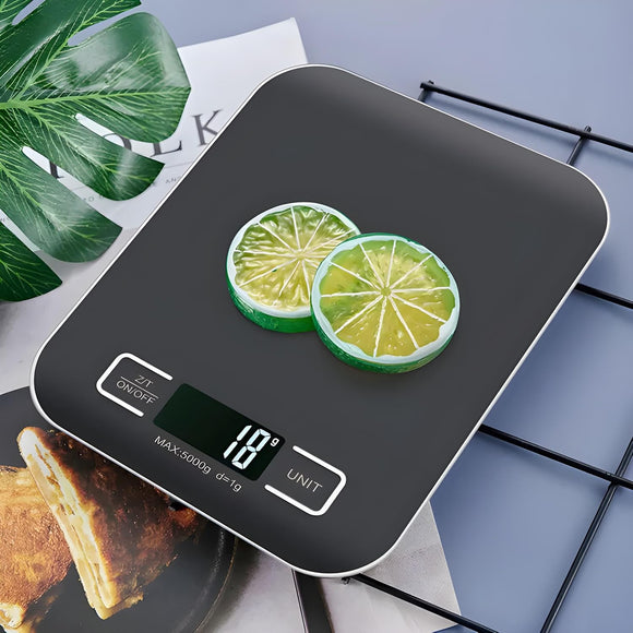 Digital Kitchen Scales 1 gram - 5Kg (0.1 Oz - 11Lb)  Gold, Silver or Black - Batteries Included
