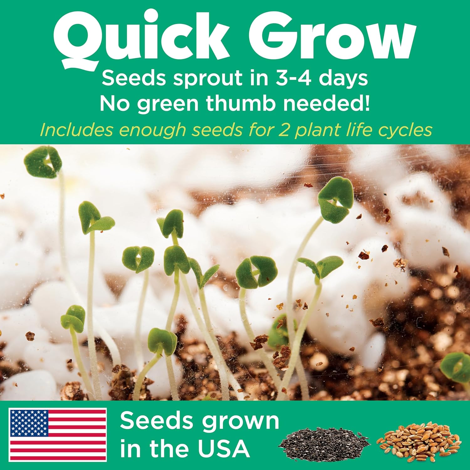 Creativity for Kids Grow ‘N Glow Terrarium Kit – DIY Miniature Garden with Glow-in-The-Dark Stickers, Figurines & Chia Seeds – Grow in 3-4 Days, STEM Gardening Craft for Kids Ages 6+