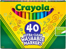  Crayola Ultra Clean Fine Line Washable Markers 40 count assorted colours
