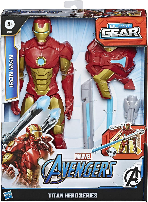 Iron Man Action Figure 30cm - Launcher, 2 Accessories + Projectile Titan Hero 4+