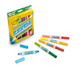 Crayola Double Doodlers, Dual-Ended Markers, 10 Non Toxic Washable Markers