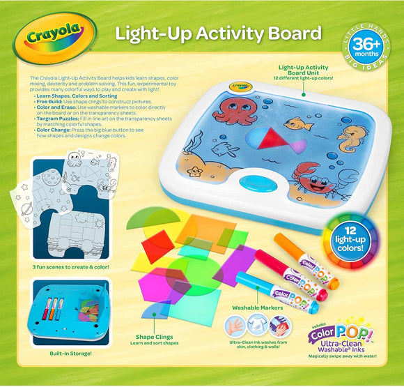 Crayola Light Up Activity Board with Complete the Scene sheets
