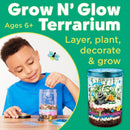 Creativity for Kids Grow ‘N Glow Terrarium Kit – DIY Miniature Garden with Glow-in-The-Dark Stickers, Figurines & Chia Seeds – Grow in 3-4 Days, STEM Gardening Craft for Kids Ages 6+-2