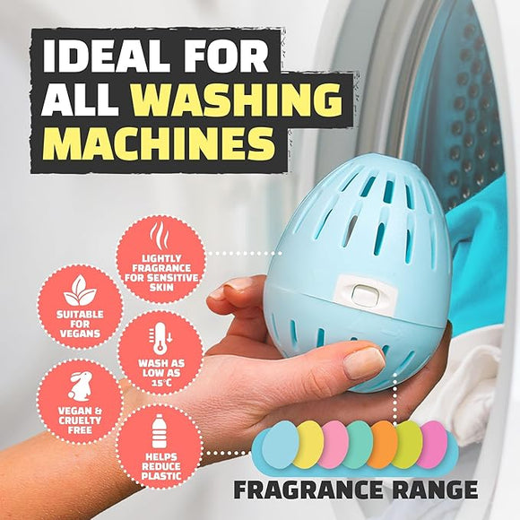 Ecoegg Laundry Egg - Detergent and Fabric Conditioner Replacement Fresh Linen 70 Wash, Pack of 1