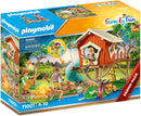 PLAYMOBIL Family Fun 71001 Adventure Treehouse with Slide, LED Campfire Toy-1