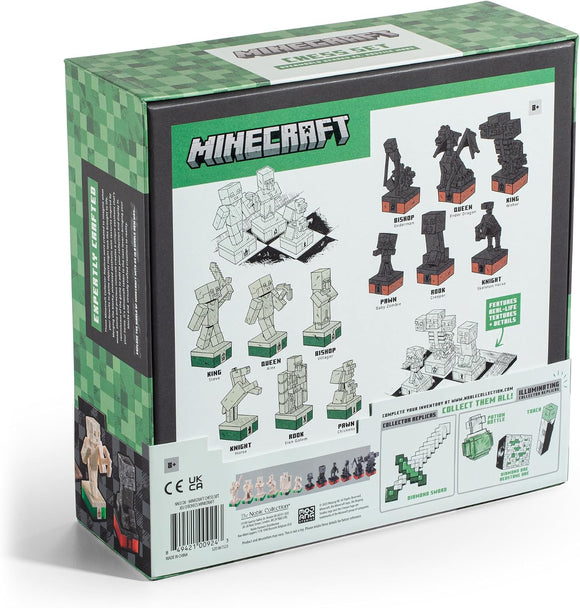 The Noble Collection Minecraft chess set gift for Minecraft fans
