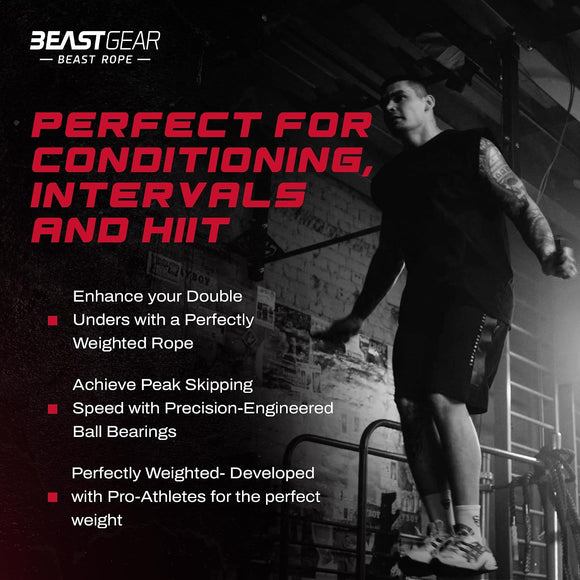 Beast Gear Skipping Rope, Steel Speed Fitness Jump Ropes