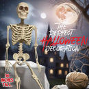 Spooky Halloween Decoration - Full Skeleton with LED Eyes, 36"-3