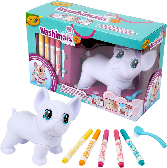 CRAYOLA Washimals Posable Jumbo Pet | Colour Your Own Washimal Pets Again and Again | Includes 6-inch Jumbo pet and 5 Washable Markers | Ages 3+