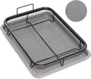 Home Icon Non-Stick Oven Crisper Tray & Basket 2-Piece Set – Air Fryer Style Crispy Cooking Basket-6