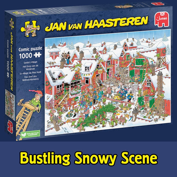 Jan Van Haasteren Santa's Village - 1000 Piece Adult Comic Christmas Jigsaw Puzzle