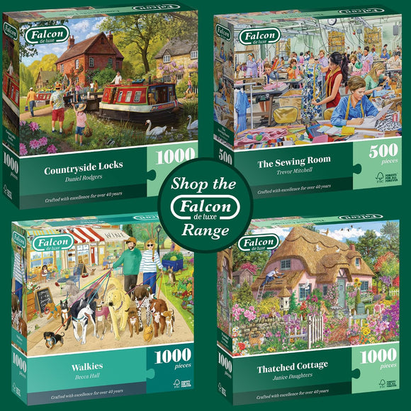  Falcon countryside jigsaw puzzle for relaxing rainy day activities
