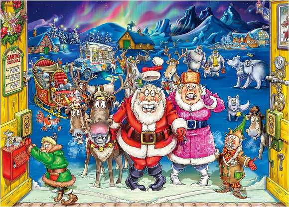 Elf Inspection Christmas Jigsaw Puzzles 1000 Pieces Jumbo Wasgij  17 BOX DAMAGED