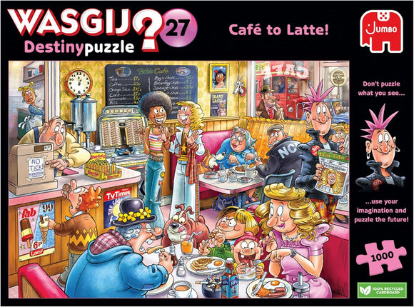 Wasgij Destiny 27, Café to Latte! 1000 Piece Jigsaw Puzzles for Adults