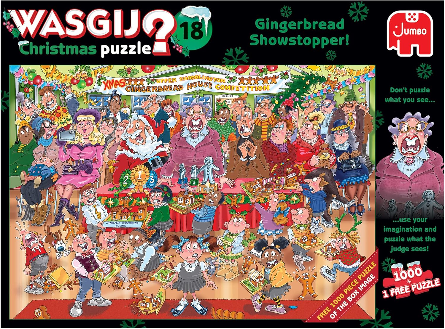 Wasgij Christmas 18 Gingerbread Showstopper Jigsaw Puzzle (2 x 1000 Pieces) - 0