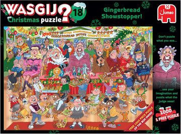 Wasgij Christmas 18 Gingerbread Showstopper Jigsaw Puzzle (2 x 1000 Pieces) - 0