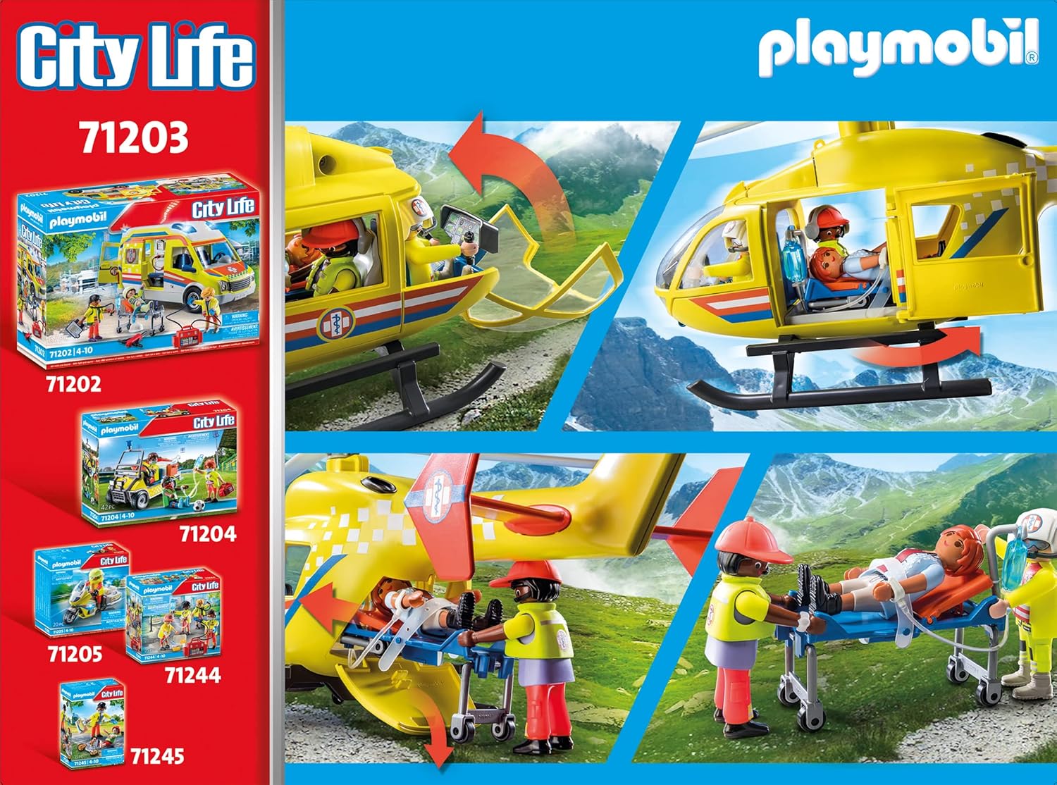 Playmobil 71203 City Life Medical Helicopter 4+