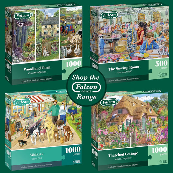  Falcon countryside farm jigsaw puzzle for family and solo puzzling
