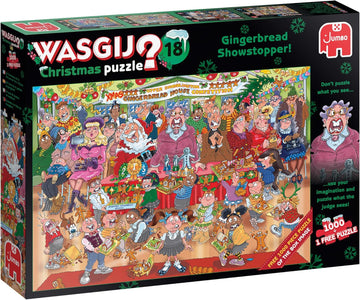 Wasgij Christmas 18 Gingerbread Showstopper puzzle set