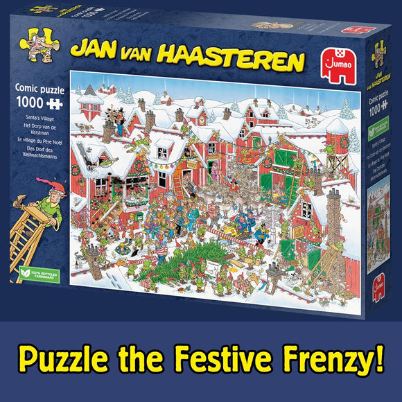 Jan Van Haasteren Santa's Village - 1000 Piece Adult Comic Christmas Jigsaw Puzzle