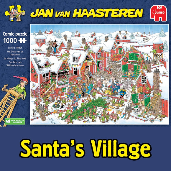 Jan Van Haasteren Santa's Village - 1000 Piece Adult Comic Christmas Jigsaw Puzzle