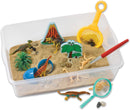 Creativity for Kids Sensory Bin Dinosaur Dig – Sand Play Set with Dinosaur Figures, Fossils, Tools & Accessories – Imaginative Sensory Play-6