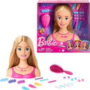 Barbie Doll Styling Head, Blond Hair with 20 Colorful Accessories, Doll Head for Hair Styling-1