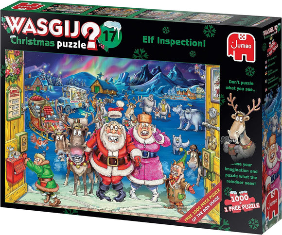 Elf Inspection Christmas Jigsaw Puzzles 1000 Pieces Jumbo Wasgij  17
