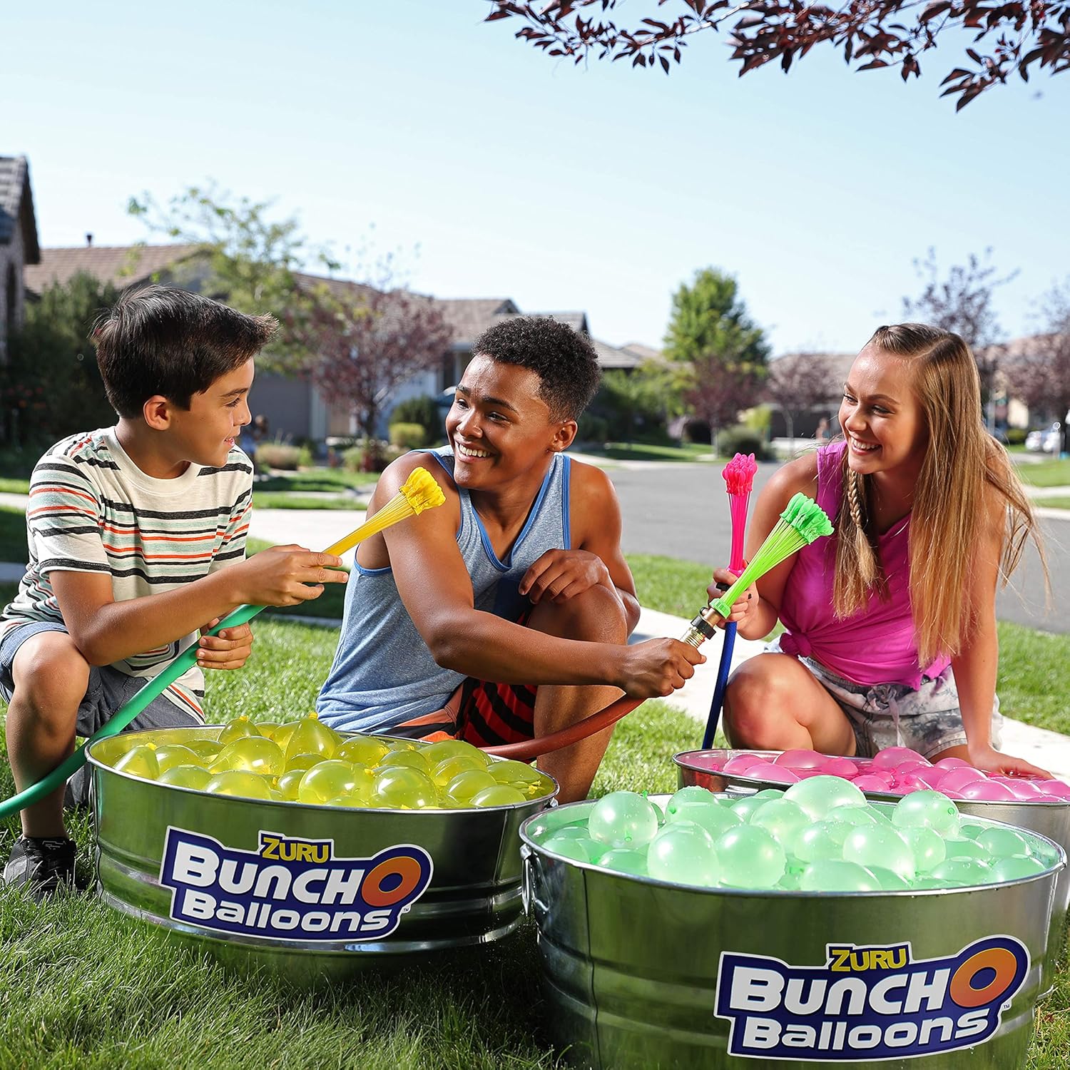 Zuru Bunch O Balloons - 1 Pack, 3 Bunches, 100 Self-tying, Rapid-Fill Water Balloons, Assorted Colour May Vary
