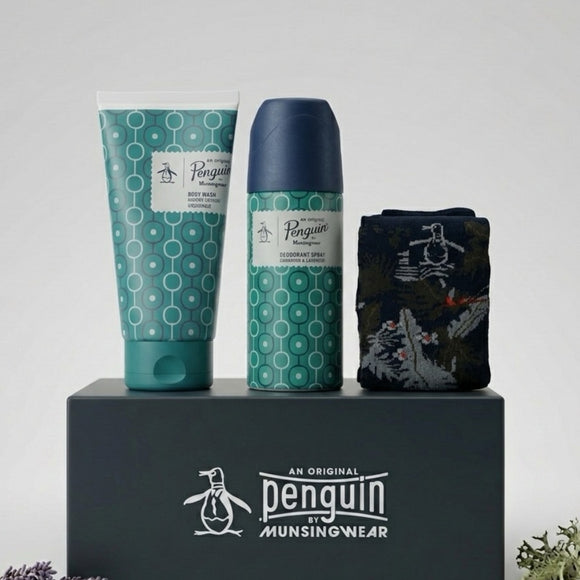 Original Penguin Mens Body Wash, Spray & Socks Father's Day Gift Set