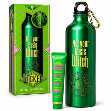 Wicked Gift Set "Not Your Basic Witch" Green 750m Water Bottle & Lip Balm