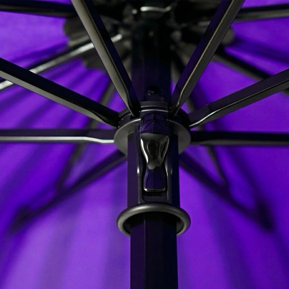 Wednesday Umbrella, Purple and Black Striped