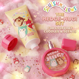 Squishmallows Kids Fragrance Gift Set Eau De Toilette 50ml & Body Lotion 150ml Hedge Hug Cute Kids Set - 0