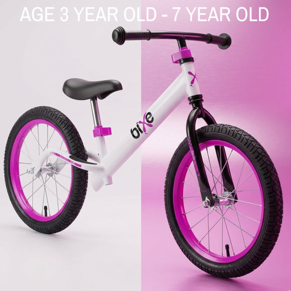 Bixe - Pro Balance Aluminium Bike (3 to 7 Years Old, 50kg) - Pink - 16 inch