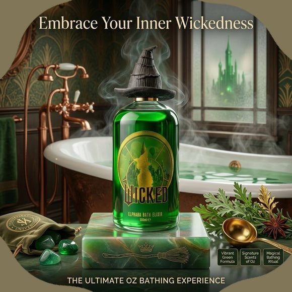 Wicked Elphaba Bath Elixir 500ml Limited Edition Collectible Bottle Witch Hat Cap