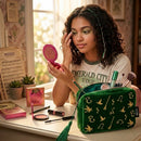 Official Wicked Gift Collection - Green Cosmetic Makeup Bag + Pink Compact Mirror-3