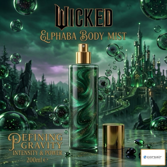 Wicked Elphaba Shimmer Body Mist 200ml –  Earthy, Mysterious Perfume Mist with Shimmer, Gift for Women & Wicked Fans